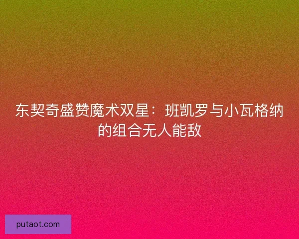 东契奇盛赞魔术双星：班凯罗与小瓦格纳的组合无人能敌